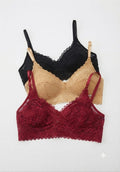Floral Lace Non-Wired Bralette with Adjustable Straps