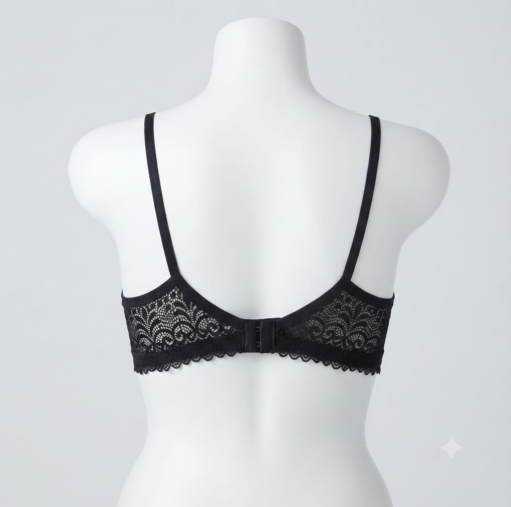 Floral Lace Non-Wired Bralette with Adjustable Straps
