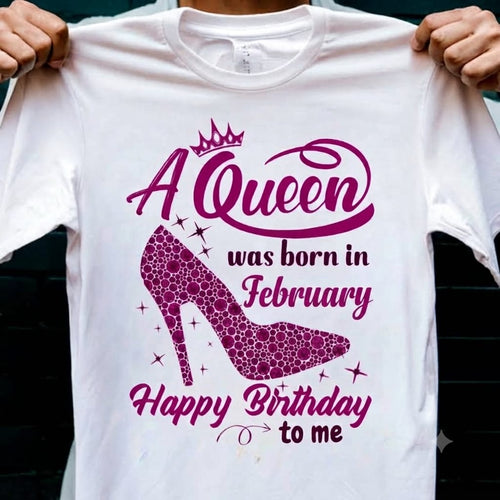 A Queen Was Born In March Happy Birthday To Me White Graphic Tee