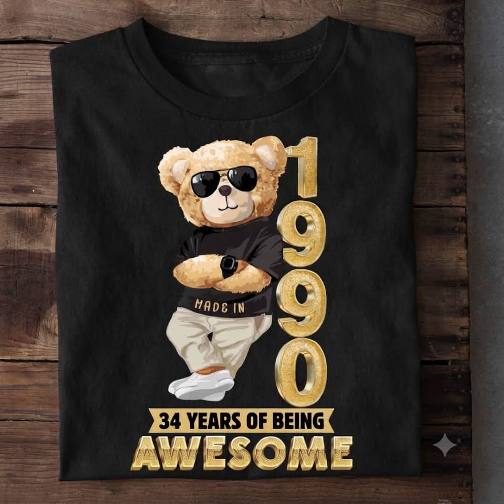 Made In 1989 – 36 Years of Being Awesome Graphic Tee in White