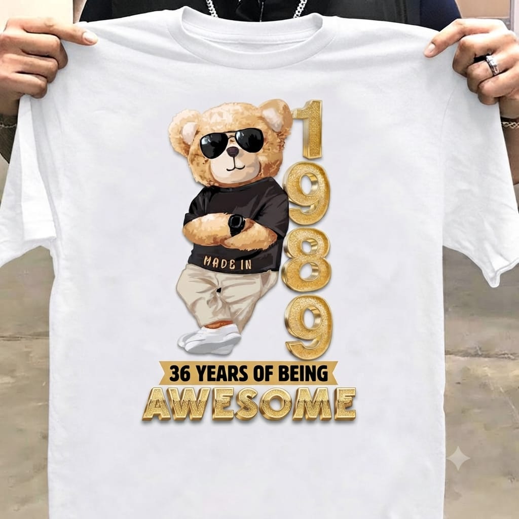 Made In 1980 – 45 Years of Being Awesome Graphic Tee in Orange